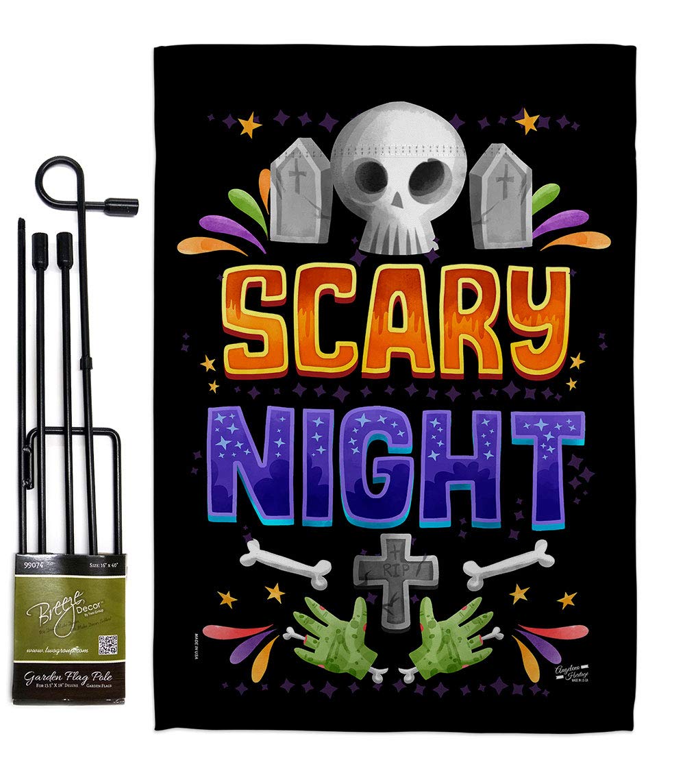 Spooky Halloween Garden Flag - Witch, Black Cat & Pumpkin Decor for Fall Yard