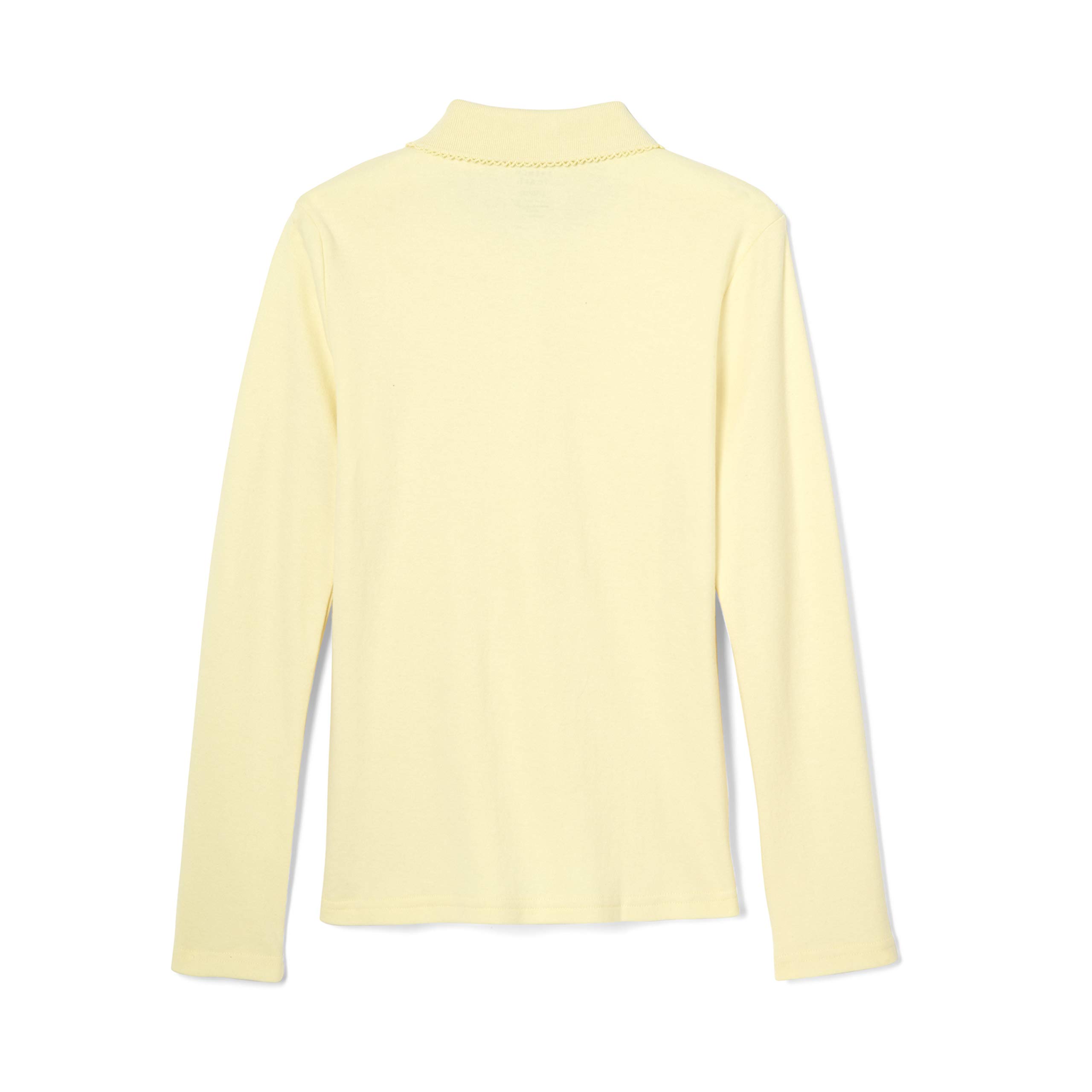 French Toast Girls' Long Sleeve Polo Shirt with Picot Collar - Standard & Plus Sizes | School Uniform & Dressy Occasions