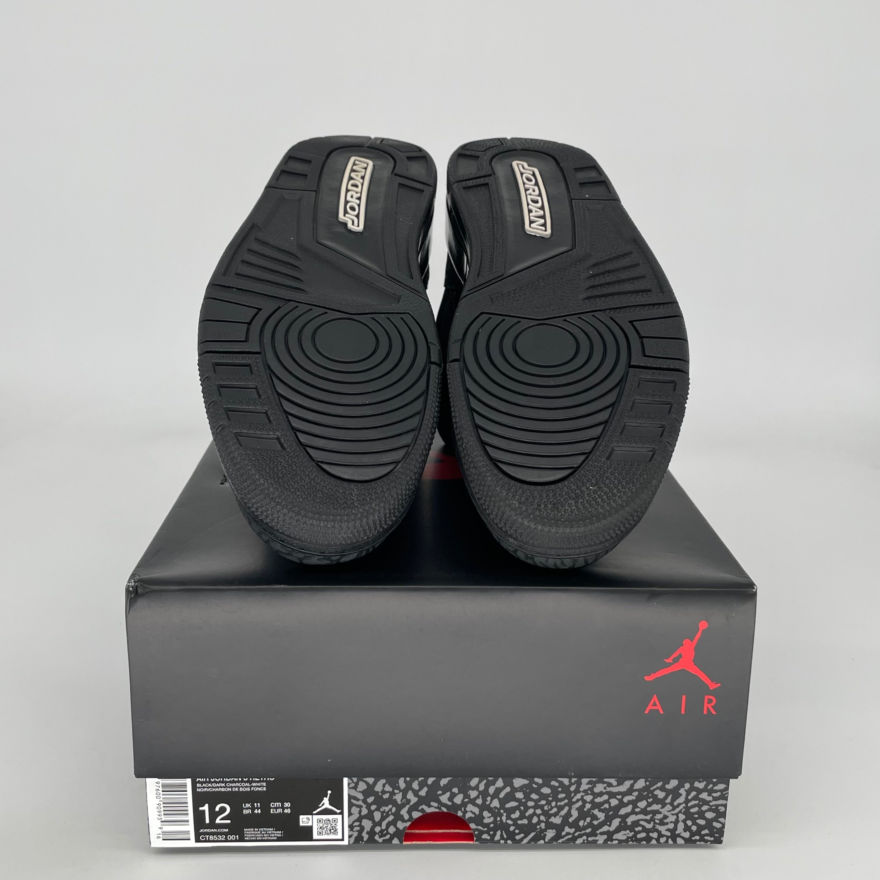 AIR JORDAN 3 Black Cat Men's Basketball Shoes - Size 12 (CT8532-001) | Retro Sneakers for Streetwear & Casual Outfits