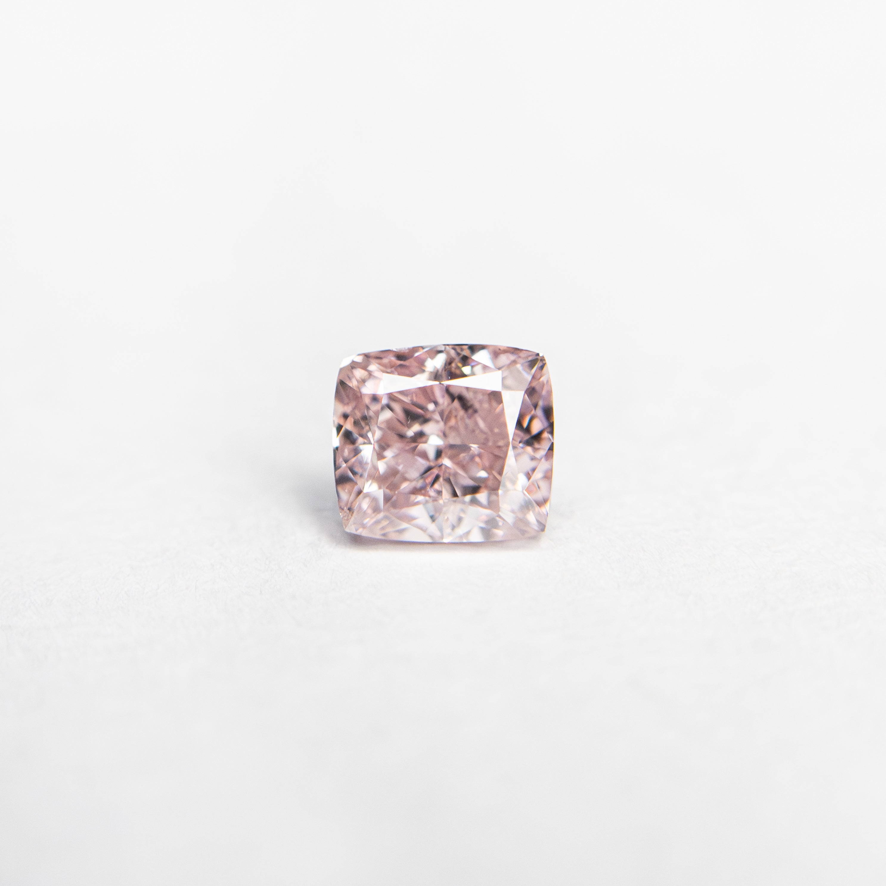 0.37ct GIA Certified Fancy Pink Cushion Cut Diamond (4.02x3.60x2.65mm) - SI2 Clarity, Brilliant Sparkle for Engagement Rings & Fine Jewelry