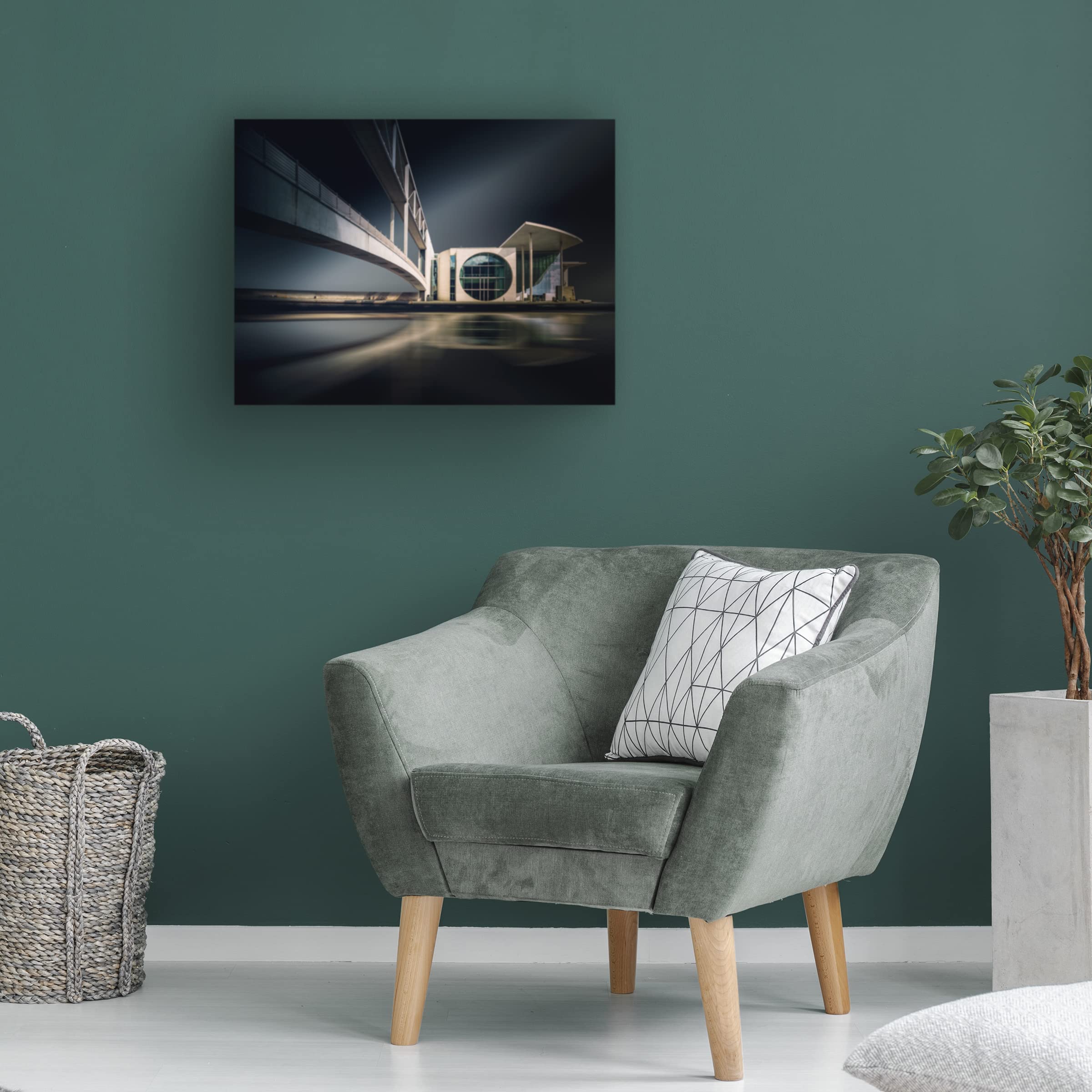 Trademark Fine Art 'Bridge' Canvas Print by Jorg Vollrath - Stunning Landscape Wall Art for Living Room, Bedroom & Office Decor