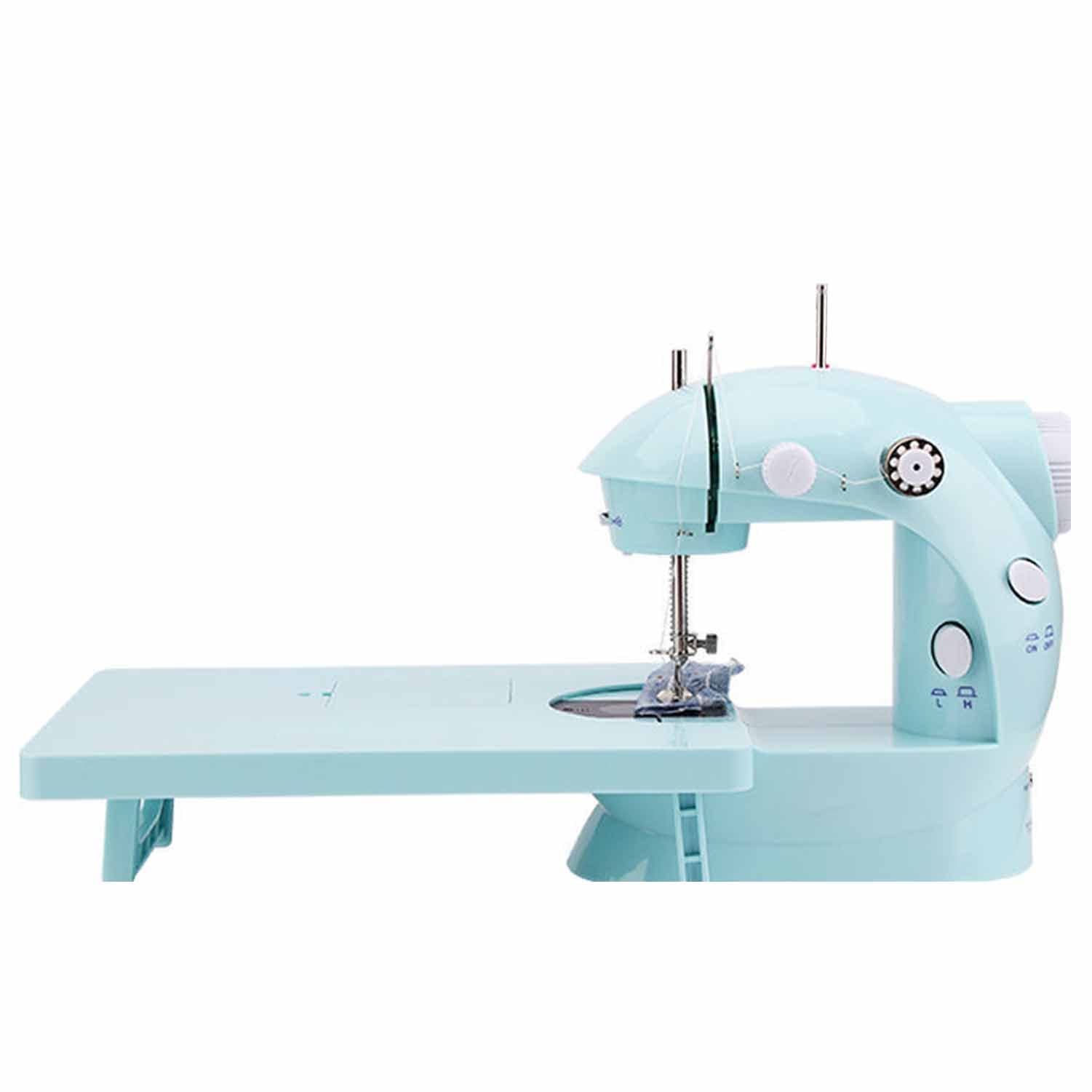 Portable Electric Sewing Machine for Beginners - 2-Speed Adjustable with Extension Table & Foot Pedal | Multifunctional Home & Travel Sewing Kit for DIY, Quilting & Clothing Repair