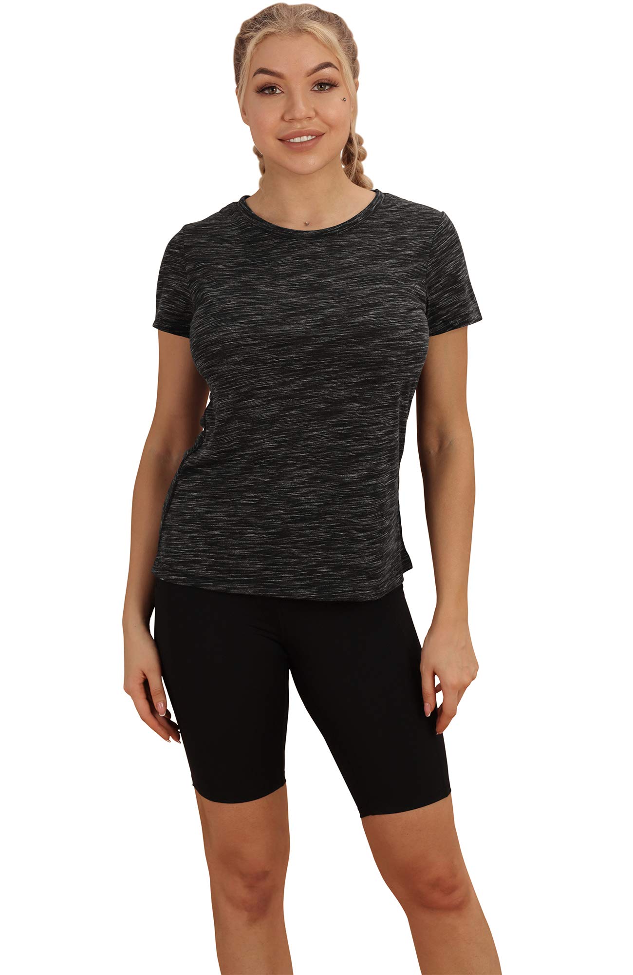 ICY ZONE Women's Workout Shirts - Breathable Yoga Tops & Gym Clothes for Running, Exercise & Fitness (2-Pack) | Perfect for Yoga, Gym & Outdoor Activities