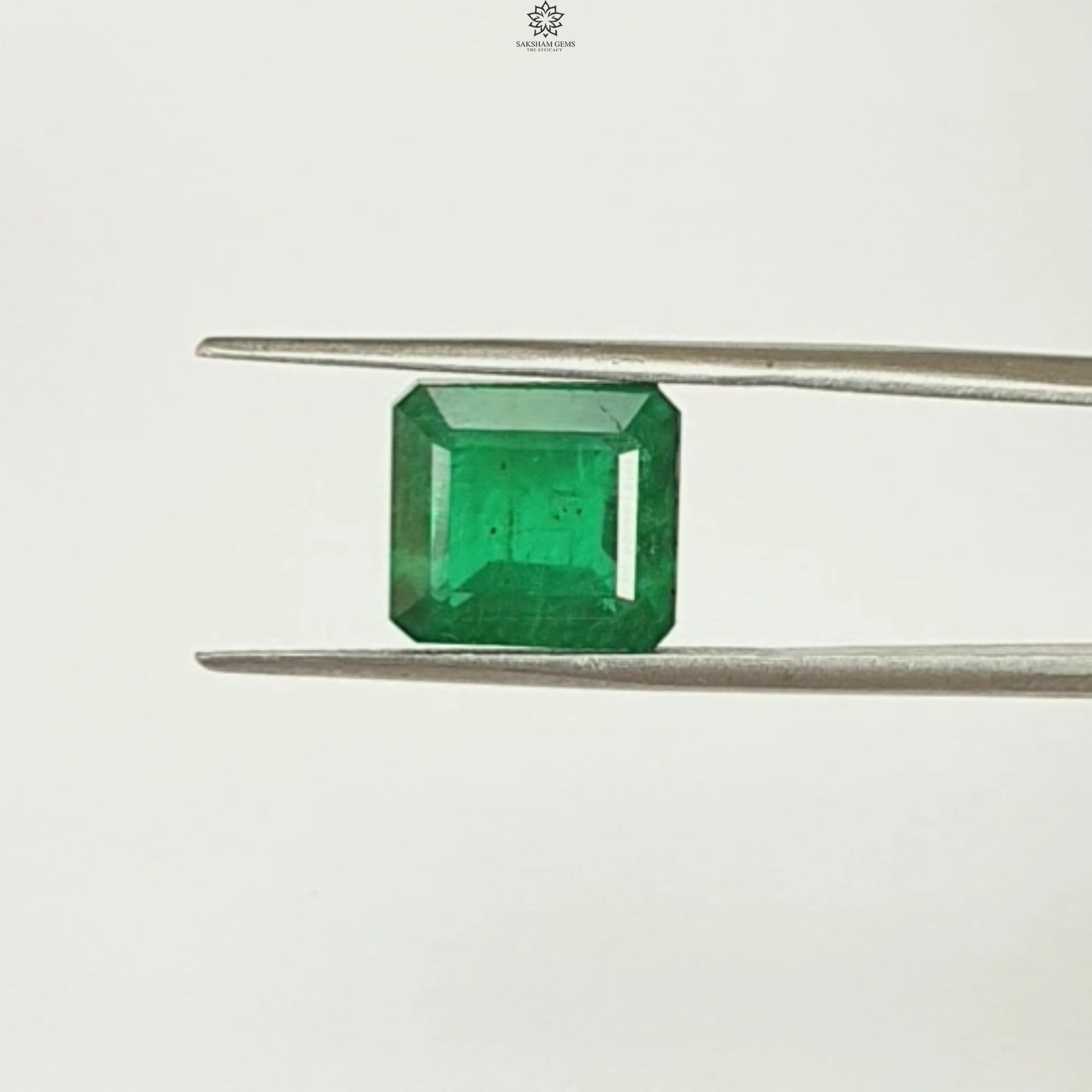 Natural 7.00cts Untreated Green Emerald Gemstone - Square Faceted Cut 10x9mm (1pc) | May Birthstone for Jewelry Making, Engagement Rings & Necklace Pendants