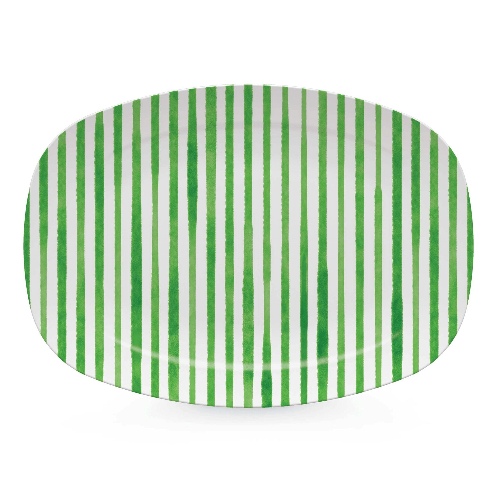 Elegant Dark Green Striped Serving Platter - Perfect for Dinner Parties, Holiday Gatherings & Home Decor