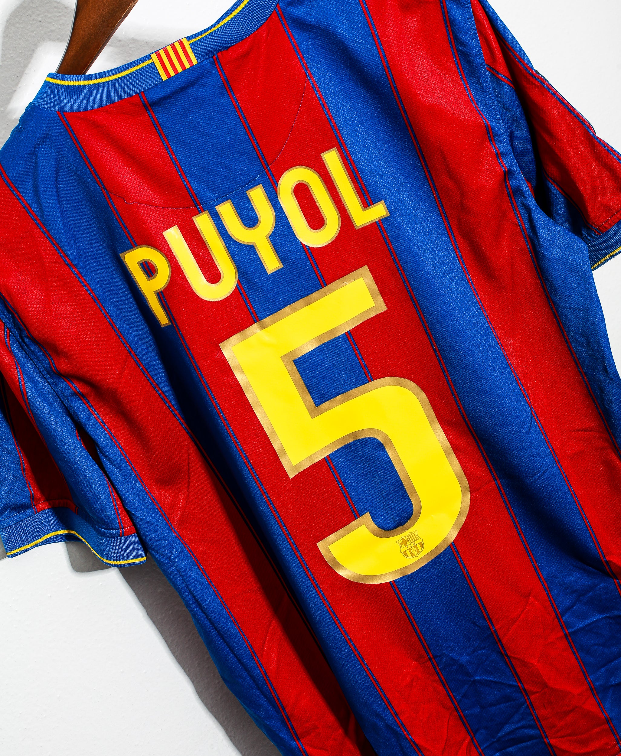 Authentic 2009 FC Barcelona Home Jersey #5 Puyol - Official Replica Soccer Shirt (Large) - Perfect for Match Days, Fan Events & Collectors