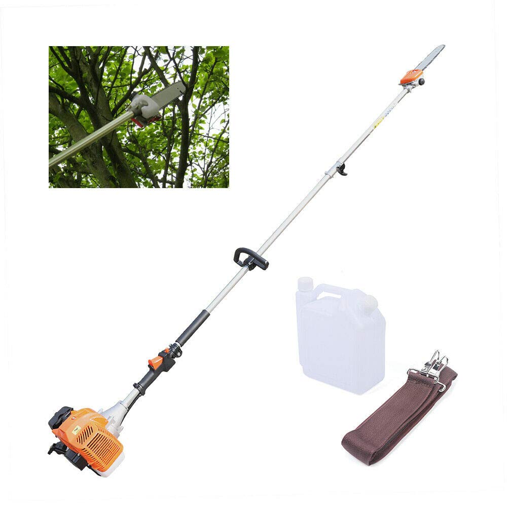 52CC Gas Chainsaw - 2 Stroke 6500RPM for Tree Trimming & Pruning | Pole Saw Attachment