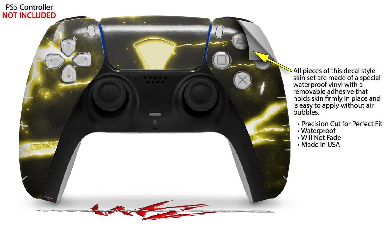 Sony PS5 DualSense Skin Wrap - Radioactive Yellow for Gaming & Protection