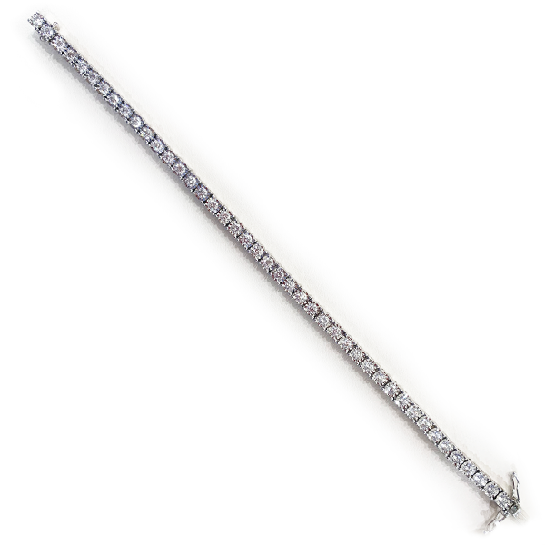 14K White Gold Diamond Bracelet for Women - Elegant Tennis Bracelet with Sparkling Diamonds - Perfect for Weddings, Anniversaries & Special Occasions