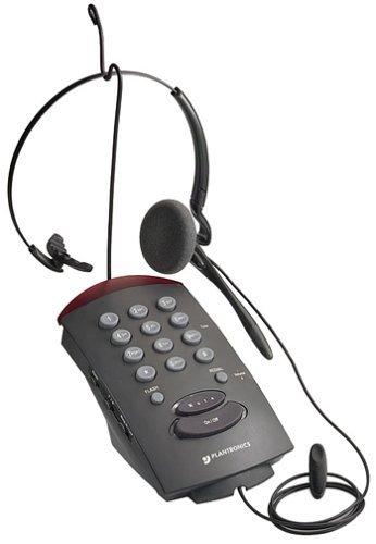 Plantronics T10 Corded Headset Phone - Refurbished Office Headset with Noise-Canceling Mic for Call Centers, Business & Remote Work - Compatible with Desk Phones & VoIP Systems