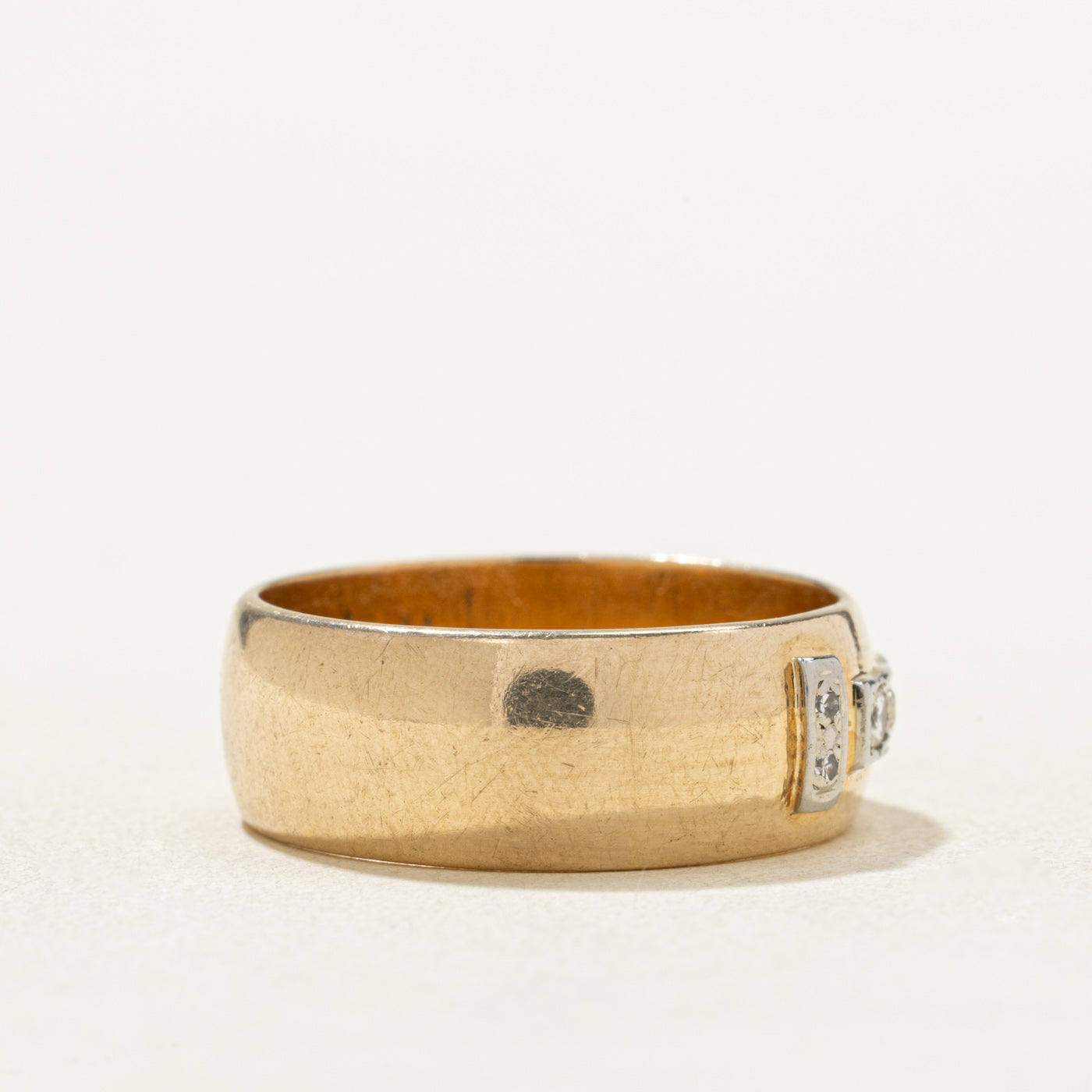 14K Gold Multi Column Diamond Band Ring - 0.15ctw Total Weight - Size 9.25 - Elegant Wedding Band, Anniversary Gift for Her, Perfect for Special Occasions & Everyday Wear