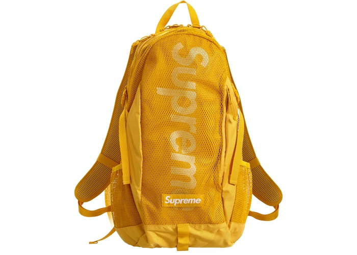 Supreme Backpack (SS20) Gold - Stylish & Durable College Backpack for Men & Women - Perfect for School, Travel & Outdoor Adventures