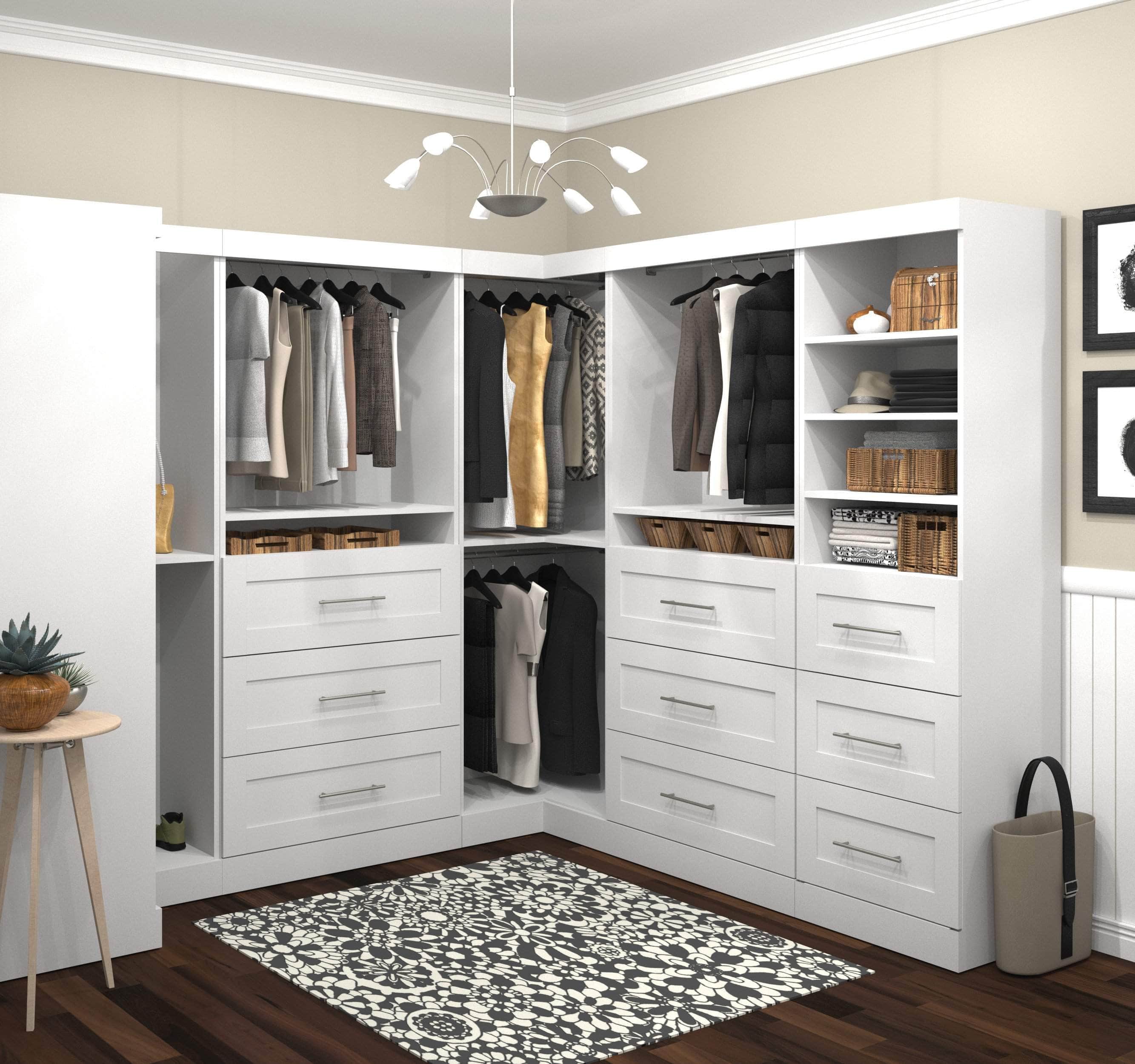 Pur Walk-In Closet Organizer Set - 2 Colors | Space-Saving Storage Solution for Bedroom & Wardrobe Organization