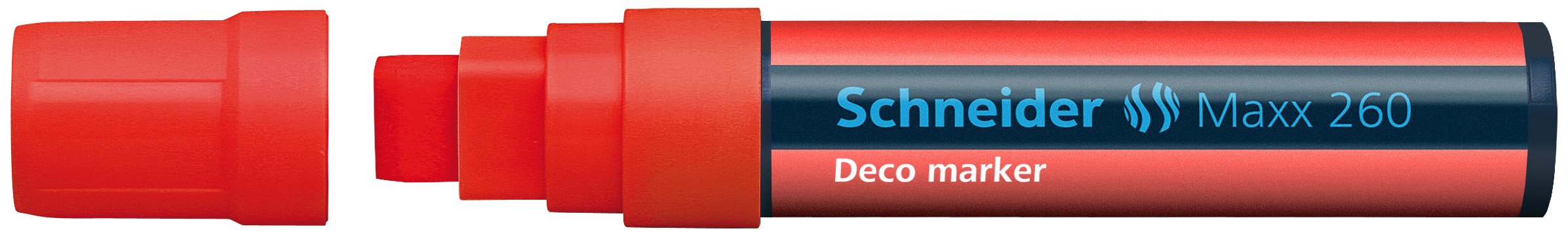 Schneider Maxx 260 Premium Chalk Markers - Pack of 5 Vibrant Red Liquid Chalk Pens for Whiteboards, Glass, Windows & Signs - Ideal for Restaurants, Classrooms, Offices & Retail Displays