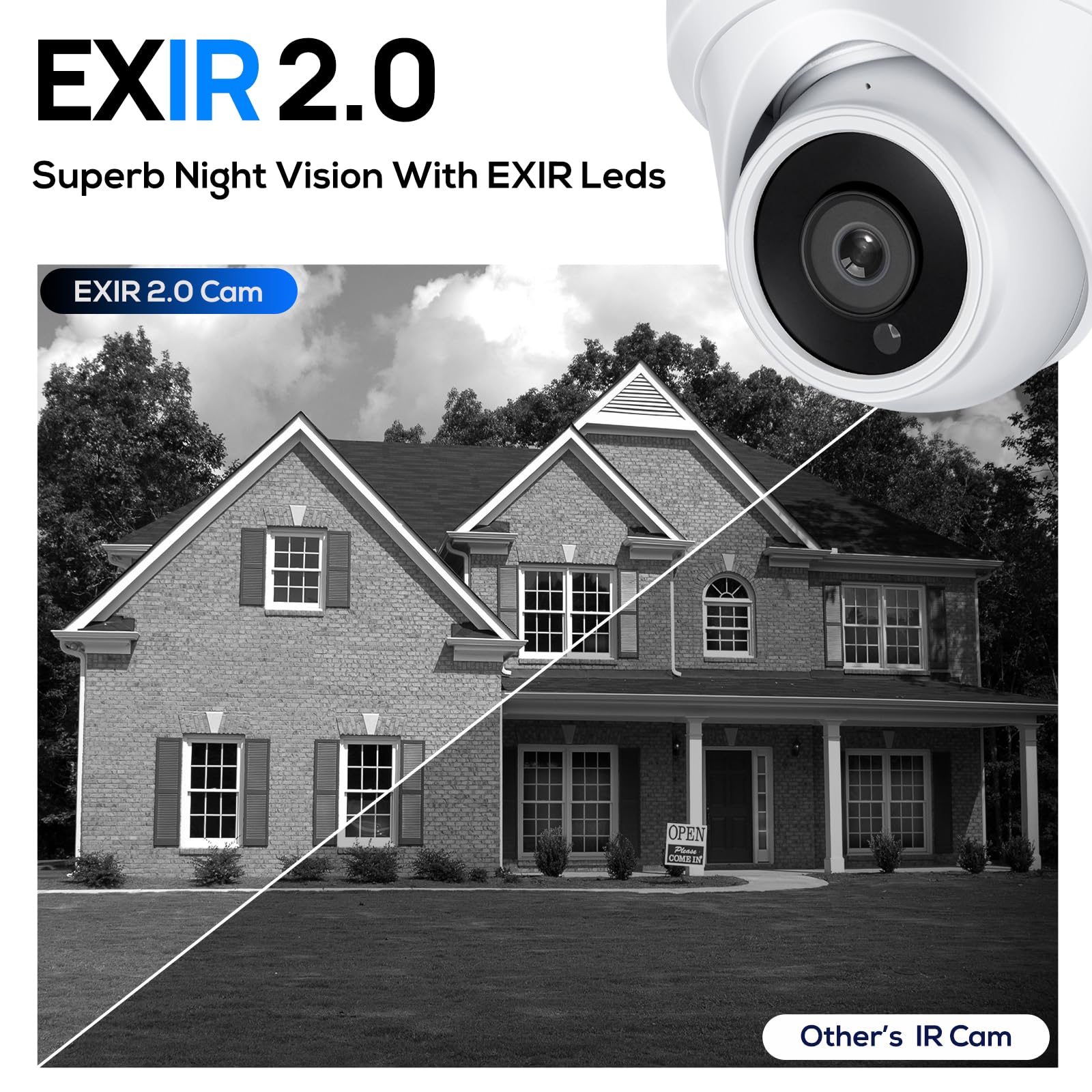 VIKYLIN 8MP PoE IP Security Camera Outdoor, 4K Turret Surveillance Camera with Human/Vehicle Detection, 2.8mm Lens, Built-in Mic, H.265+, WDR, 98ft Night Vision, IP67, NDAA Compliant - Ideal for Home Security, Business Monitoring & Outdoor Surveillance