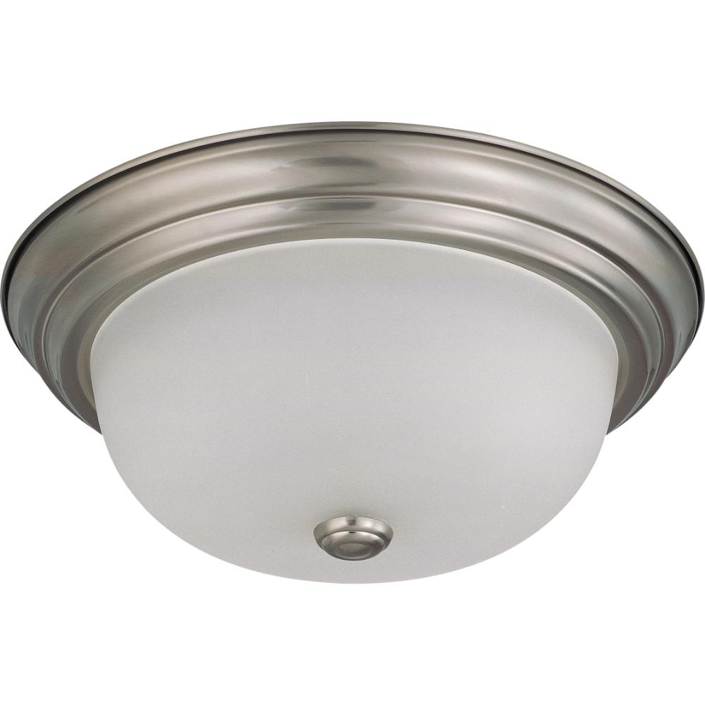 Hanover 2-Light Flush Mount Ceiling Light Fixture - Modern LED Lighting for Bedroom, Hallway & Closet - Brushed Nickel Finish - Easy Installation Indoor Use