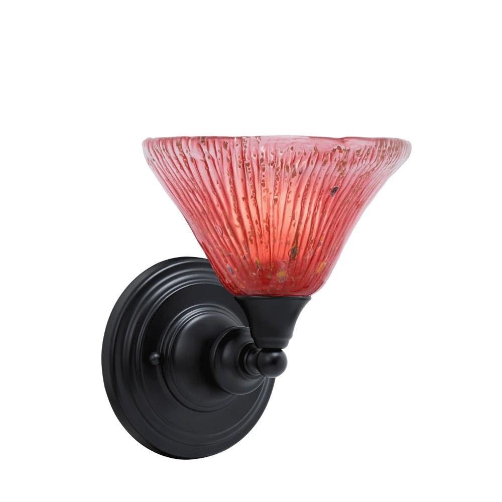 Toltec Lighting 1 Light Matte Black Wall Sconce (40-MB-756) - Perfect for Bedroom, Hallway & Living Room Wall Decor