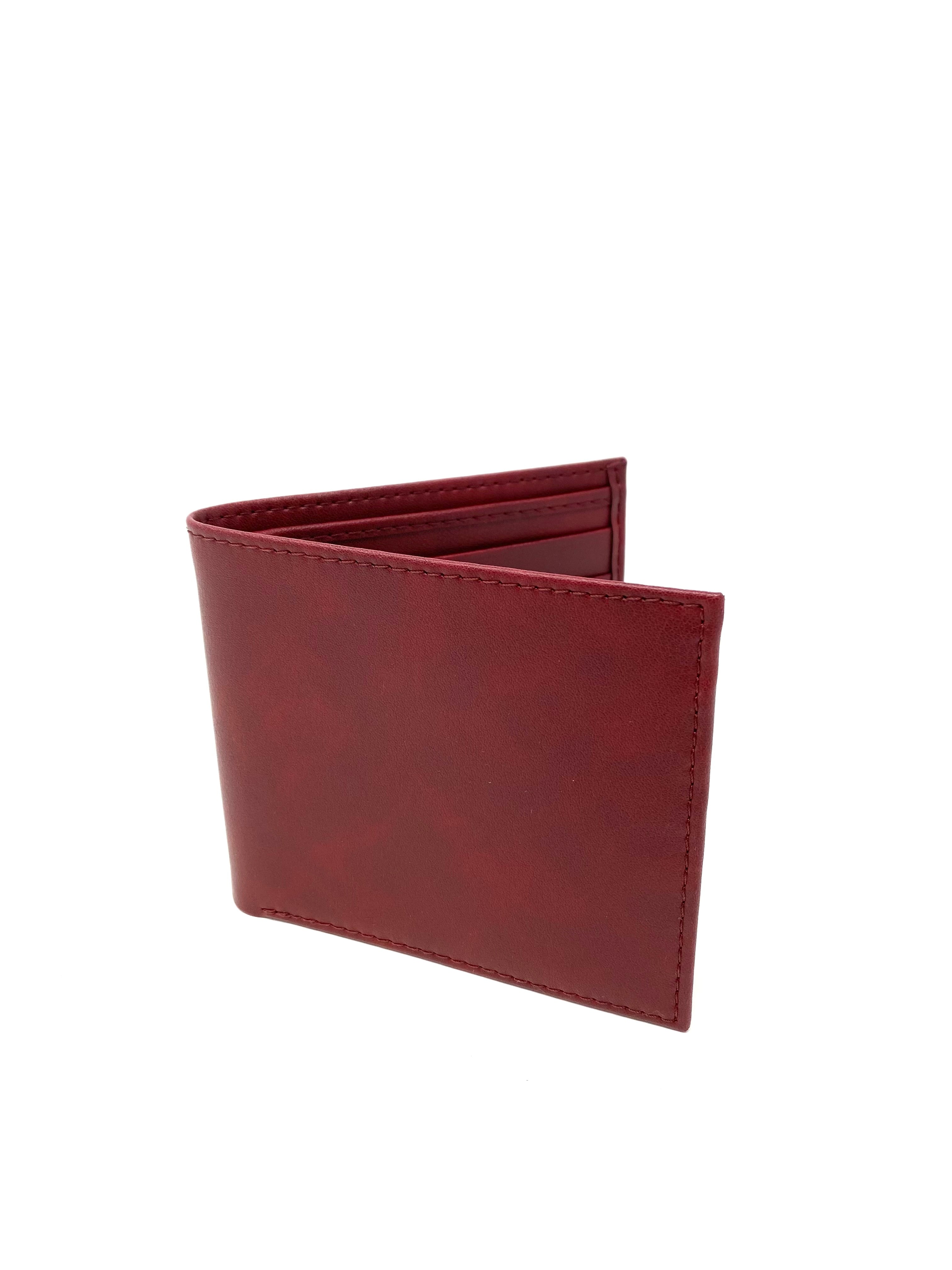Novacas Decker Genuine Leather Wallet in Bordeaux - Slim RFID Blocking Bifold Wallet for Men - Perfect for Everyday Use, Travel & Business
