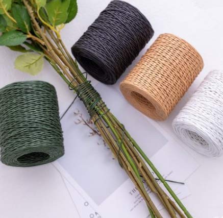 656 Feet Floral Binding Wire - Green Paper Covered Rustic Vine for DIY Flower Arrangements, Wedding Decorations, Wreath Making & Craft Projects | Perfect for Bouquets, Centerpieces & Home Decor