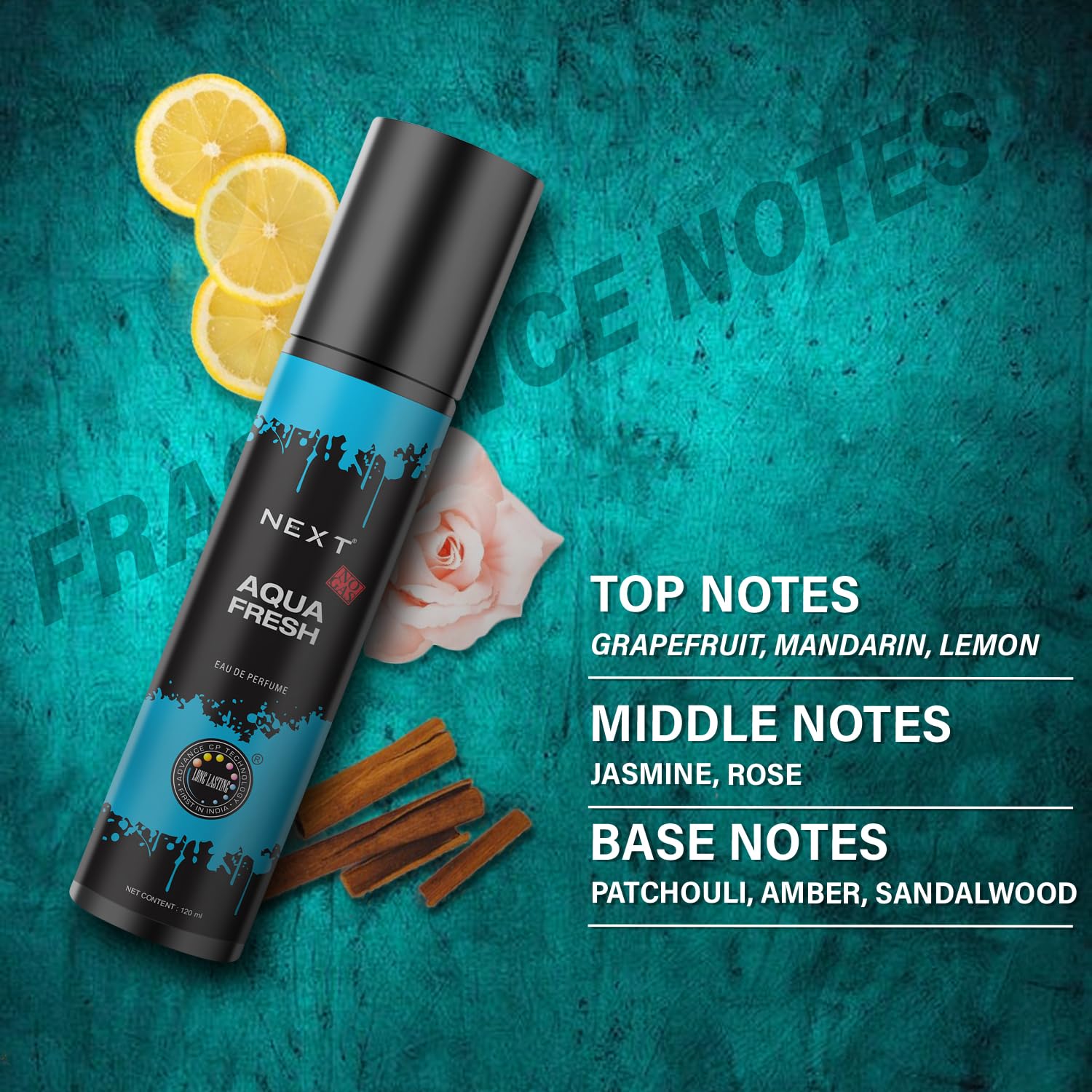 Next Care Aqua Fresh Men's Deodorant Spray - 120ml | Alcohol-Free Long Lasting Fragrance | Valentine's Day Gift for Him | Fresh Scent Body Spray | Perfect for Daily Use, Gym & Office