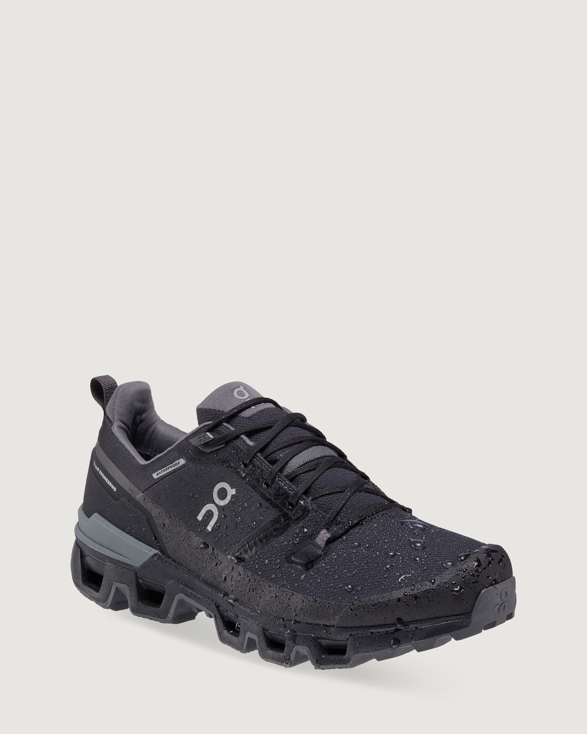 Men's On Cloudwander Waterproof Hiking Shoes - Black/Eclipse - Lightweight Trail Running Shoes for Outdoor Adventures & Mountain Trekking