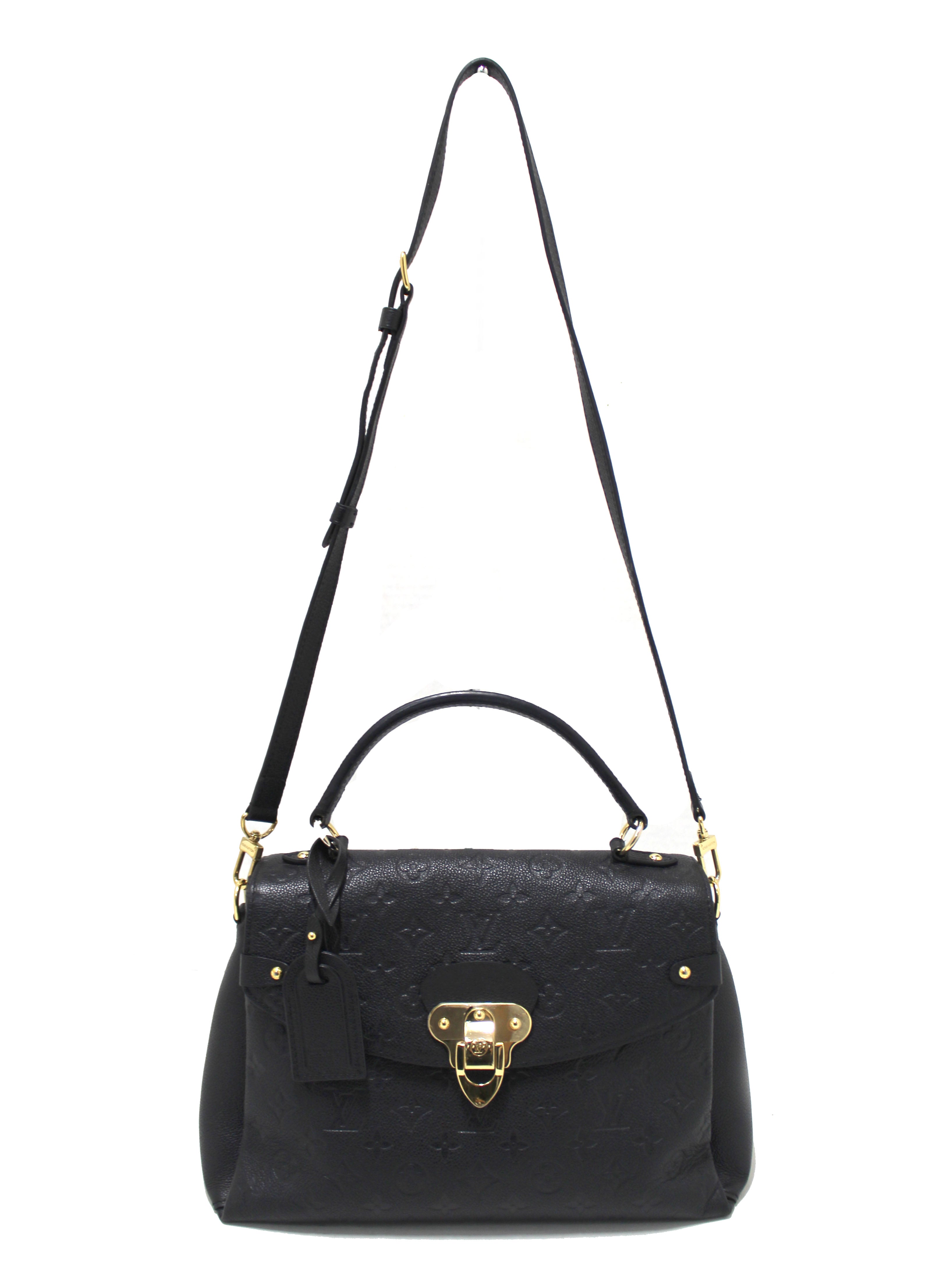 Authentic Louis Vuitton Black Monogram Empreinte Leather George MM Handbag - Luxury Designer Tote for Women, Perfect for Work, Travel & Everyday Use
