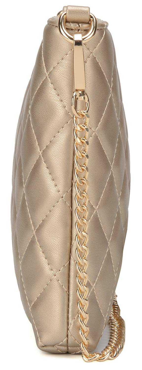 Lola Mae Women's Quilted Wristlet Handbag - Small Crossbody Clutch Purse for Everyday Use, Date Night & Travel Accessories