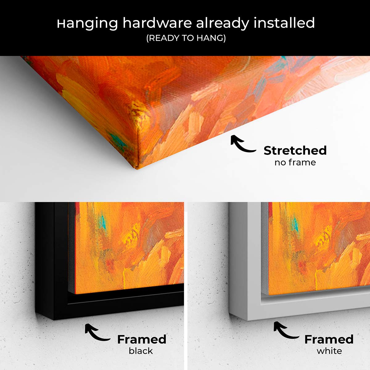 Orange Tree With Blue Bird Wall Art Canvas 0645 - Hand Painted Nature Landscape Painting - Perfect for Living Room, Bedroom & Office Decor