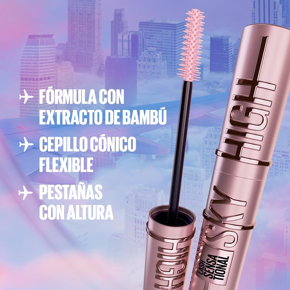 Maybelline Lash Sensational Sky High Mascara 7.2ml Volumizing & Lengthening - Pink Air | Perfect for Day to Night Makeup & Special Occasions