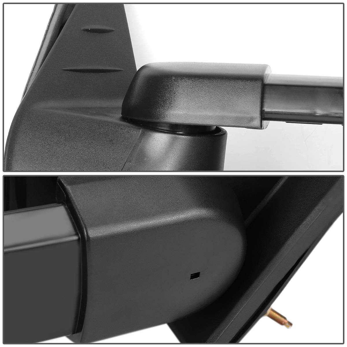 DNA MOTORING TWM-028-T666-CH-AM Chrome Manual Telescoping Towing Mirrors with Amber LED Turn Signals for 2007-2013 Chevy Silverado 1500 - Perfect for Enhanced Visibility & Safety During Towing & Night Driving