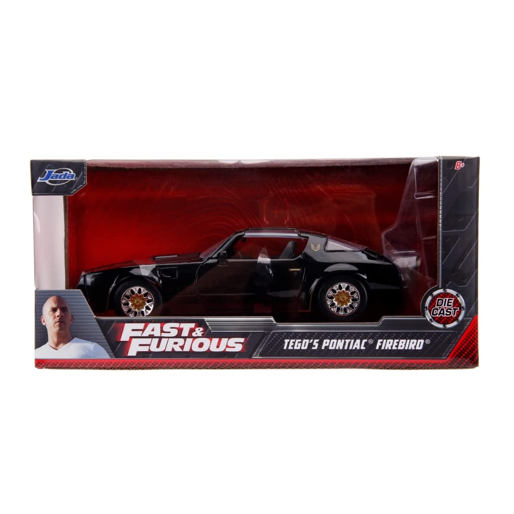 Jada Toys Fast & Furious 1:24 Scale 1977 Pontiac Firebird Die-cast Model Car - Collectible Black Replica for Kids & Adults - Perfect for Movie Fans, Display & Gift Giving