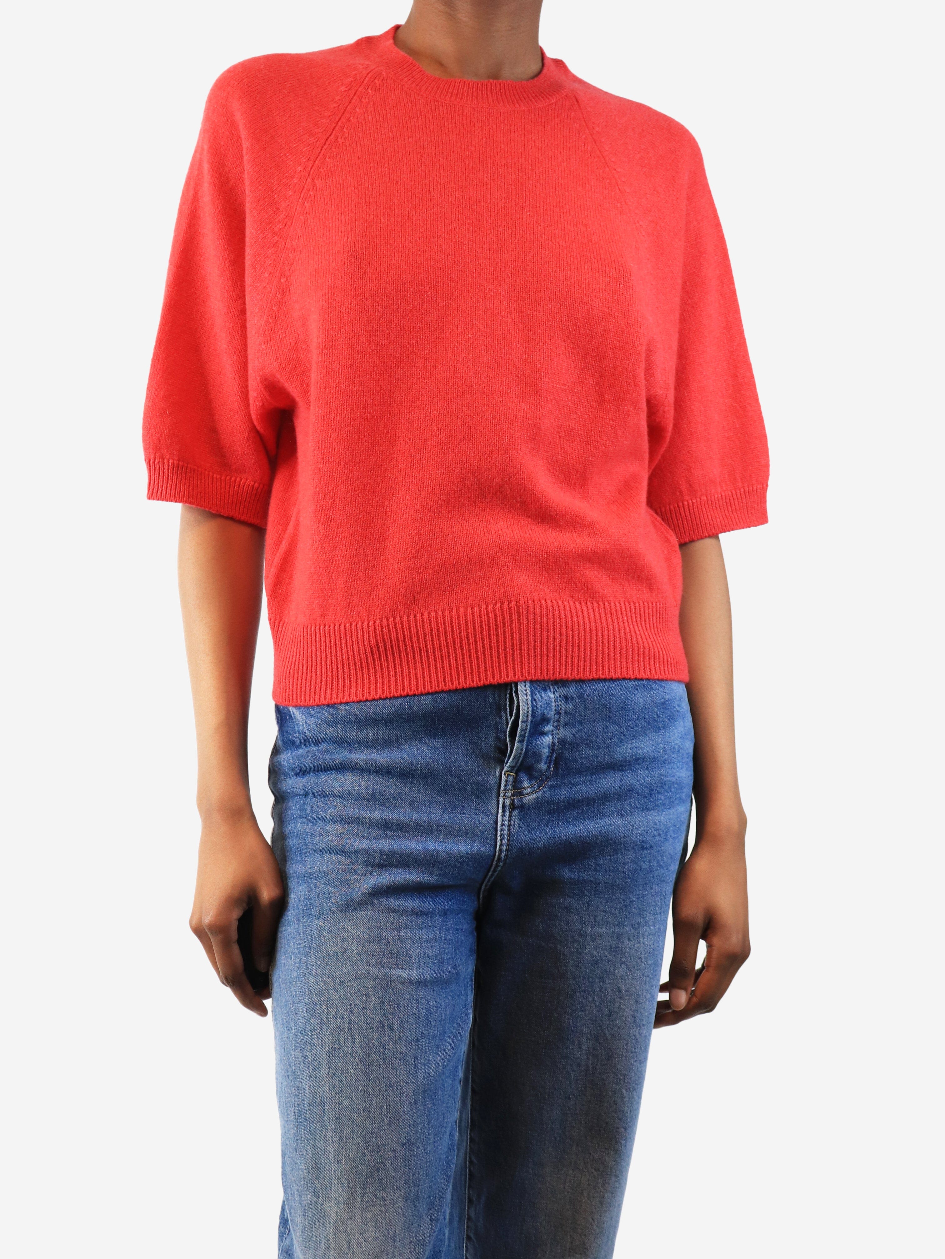 Cherry Print Slouchy T-Shirt - Women's UK Size 4 - Casual Loungewear & Summer Outfit Essential
