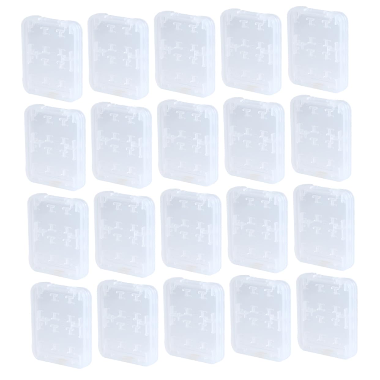 DOITOOL 20pcs Memory Card Storage Case - 8 Slot Plastic SD Card Holder with Secure Snap Closure for Camera, Phone, GoPro - Perfect for Photographers & Tech Enthusiasts