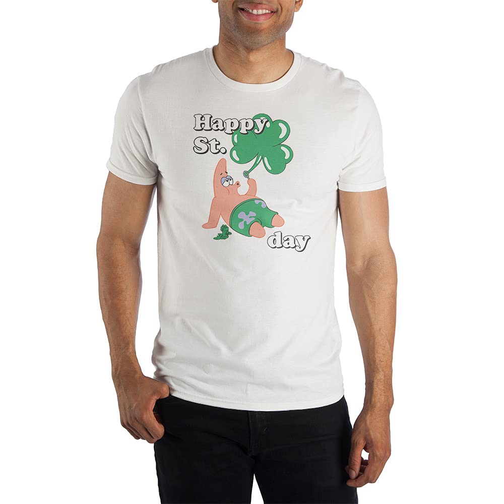 Spongebob Squarepants St. Patrick's Day Patrick Star Graphic T-Shirt - Funny Cartoon Character Tee for Men Women - Perfect for Parties, Cosplay & Casual Wear
