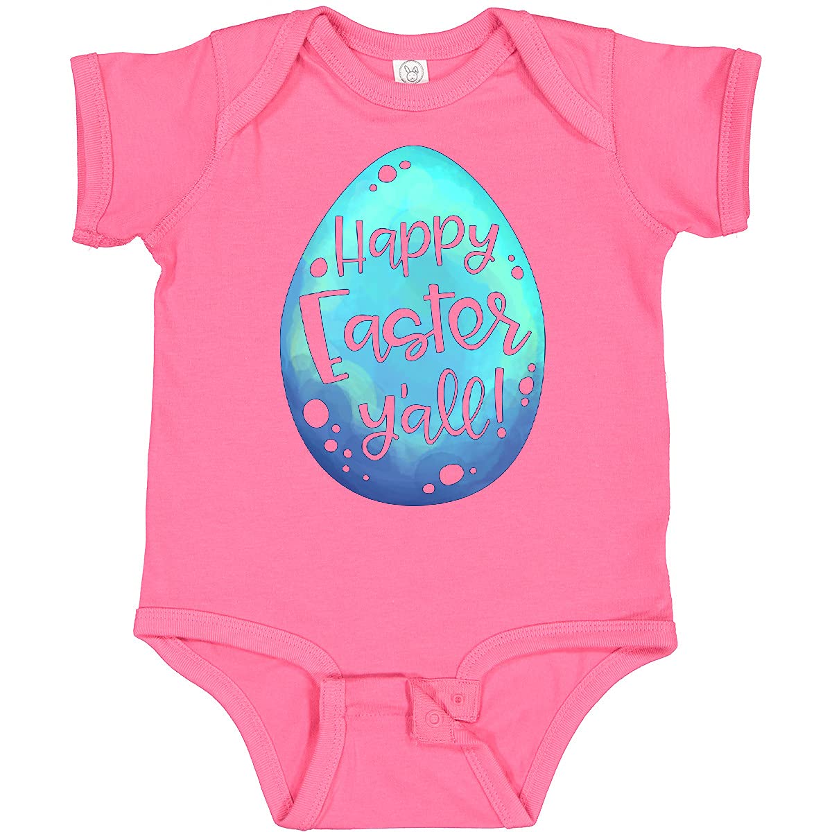 Inktastic Happy Easter Y'all Blue Easter Egg Baby Bodysuit - Cute Easter Outfit for Infants, Easter Sunday Photo Shoot & Family Gathering Baby Clothes