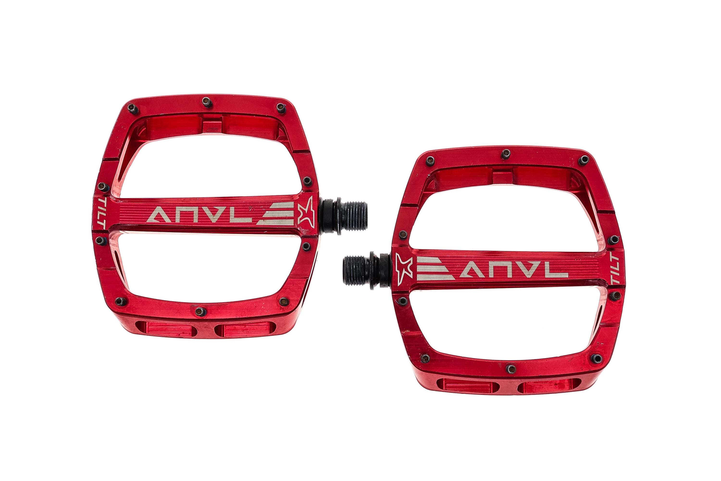 ANVL Tilt Alloy V3 BMX Bike Pedals - Red Platform Pedals for Extreme Sports & Street Riding | Durable Alloy Construction for BMX, Mountain & Freestyle Bikes