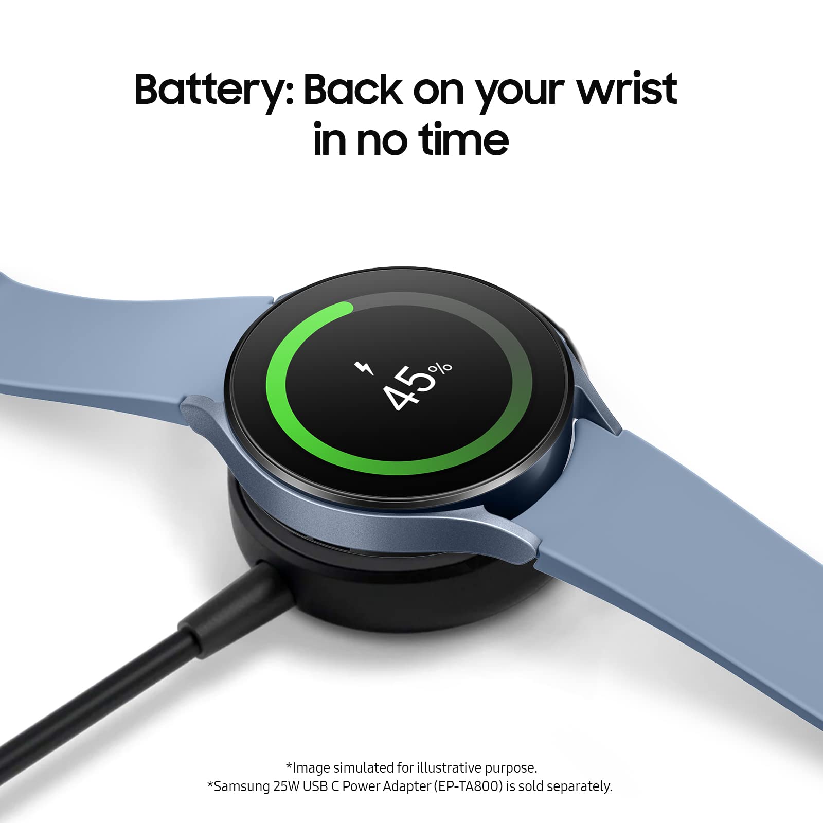 SAMSUNG Galaxy Watch 5 44mm LTE Smartwatch with Body, Health & Fitness Tracker | Improved Battery Life | Sapphire Crystal Glass | Enhanced GPS | US Version Silver/White | Perfect for Workouts, Sleep Monitoring & Daily Activity Tracking