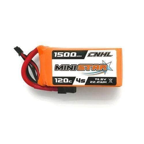 CNHL MiniStar 14.8V 4S 1500mAh 120C LiPo Battery with XT60 Connector - High Performance RC Drone Battery for FPV Racing and Aerial Photography