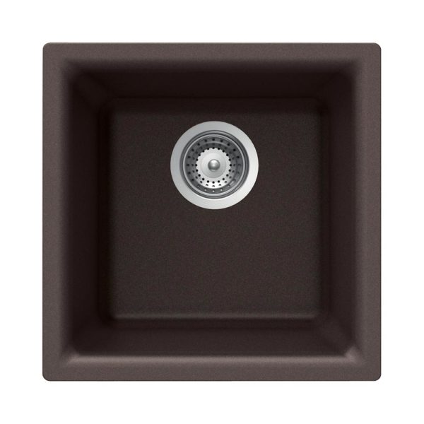 Hamat SIO 1616B MO Granite Dual Mount Bar & Prep Sink in Mocha - Perfect for Kitchen Islands, Wet Bars, and Commercial Food Prep Areas