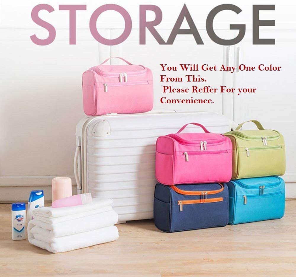 TGOPIT Adjustable Compartment Makeup Organizer Case - Travel Cosmetic Storage Bag for Women & Men, Pink Toiletry Wash Bag for Cosmetics, Brushes & Skincare - Perfect for Air Travel, Gym & Vacation Essentials