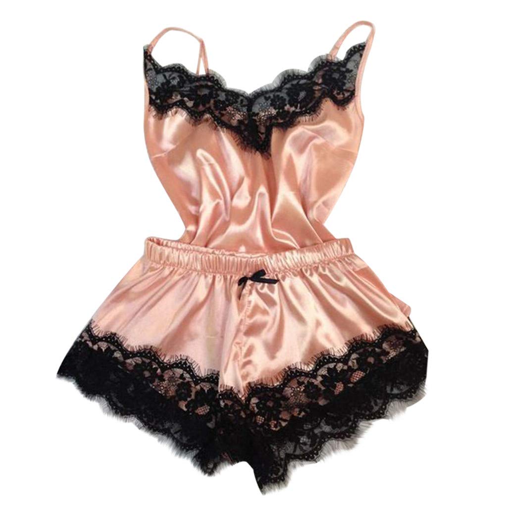 Sexy Lingerie Set for Women - Lace Nightdress & Sleeveless Shorts Sleepwear 2PC Pajama Set | Perfect for Valentine's Day, Honeymoon & Romantic Nights