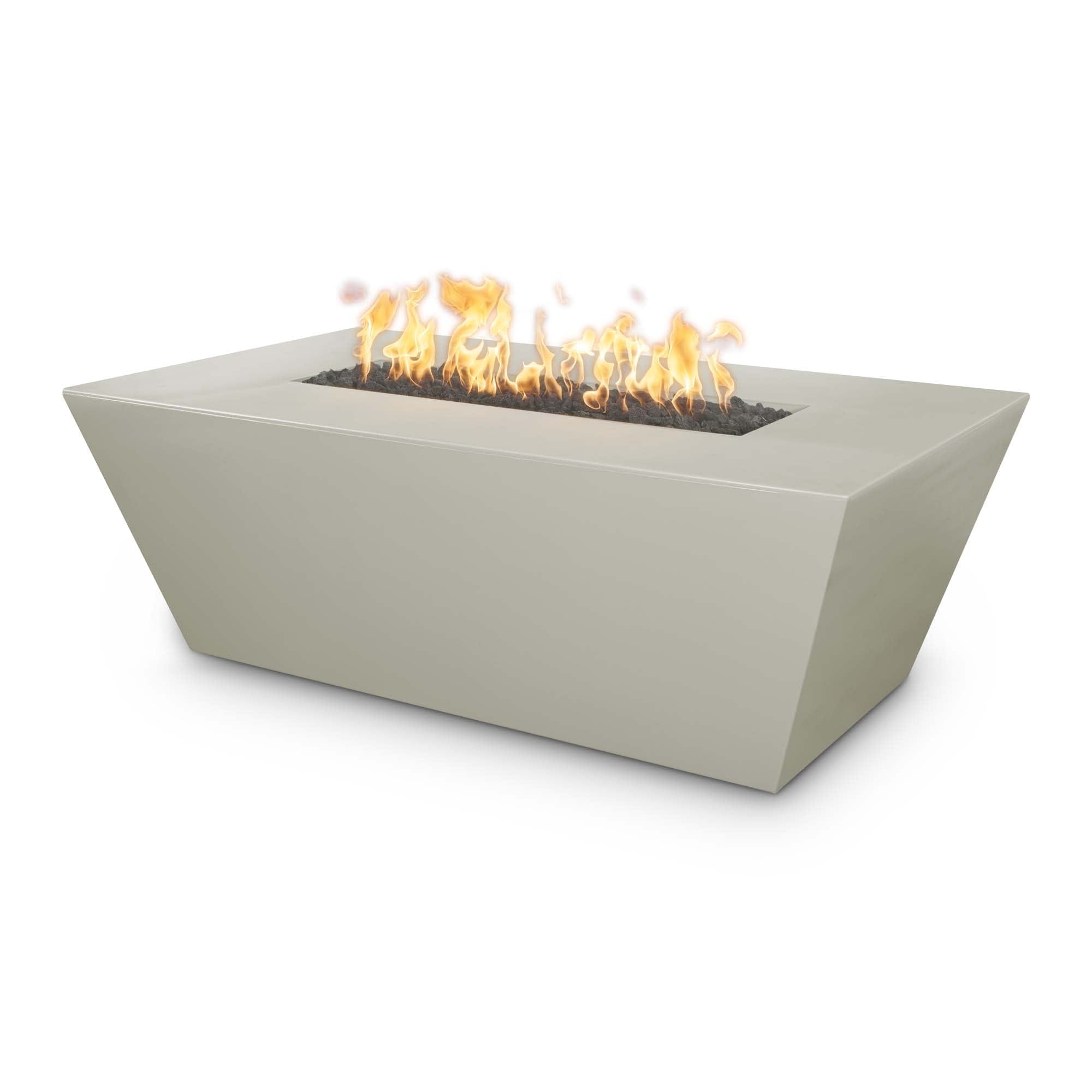 Angelus Concrete Rectangular Outdoor Fire Pit Table - Modern Patio Fireplace for Backyard, Garden & Poolside Gatherings - Weather-Resistant Design for Year-Round Use