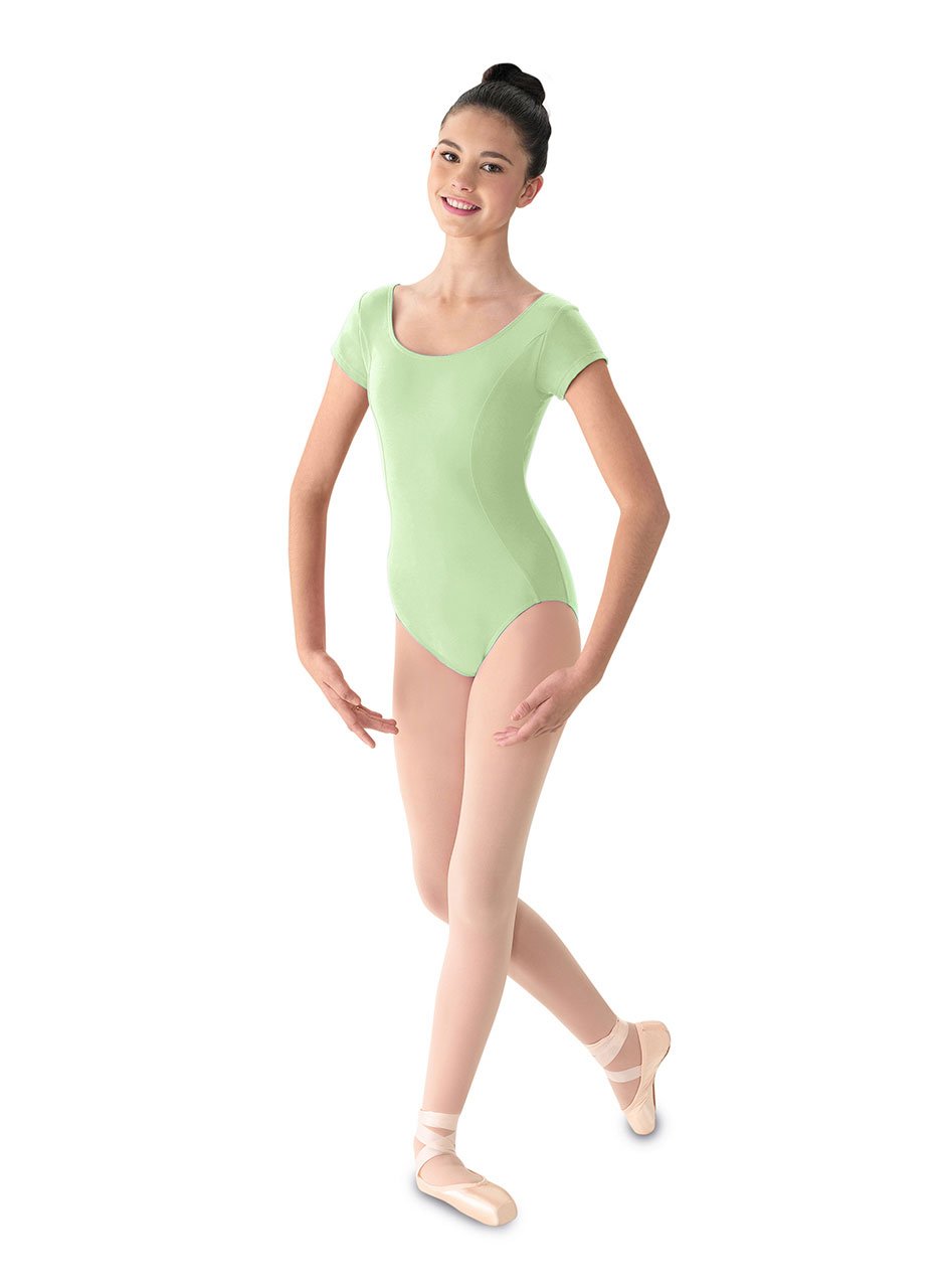 Mirella Women's Princess Seam Cap Sleeve Dance Leotard - Seafoam Green, Medium/Long, Perfect for Ballet, Jazz & Contemporary Dance