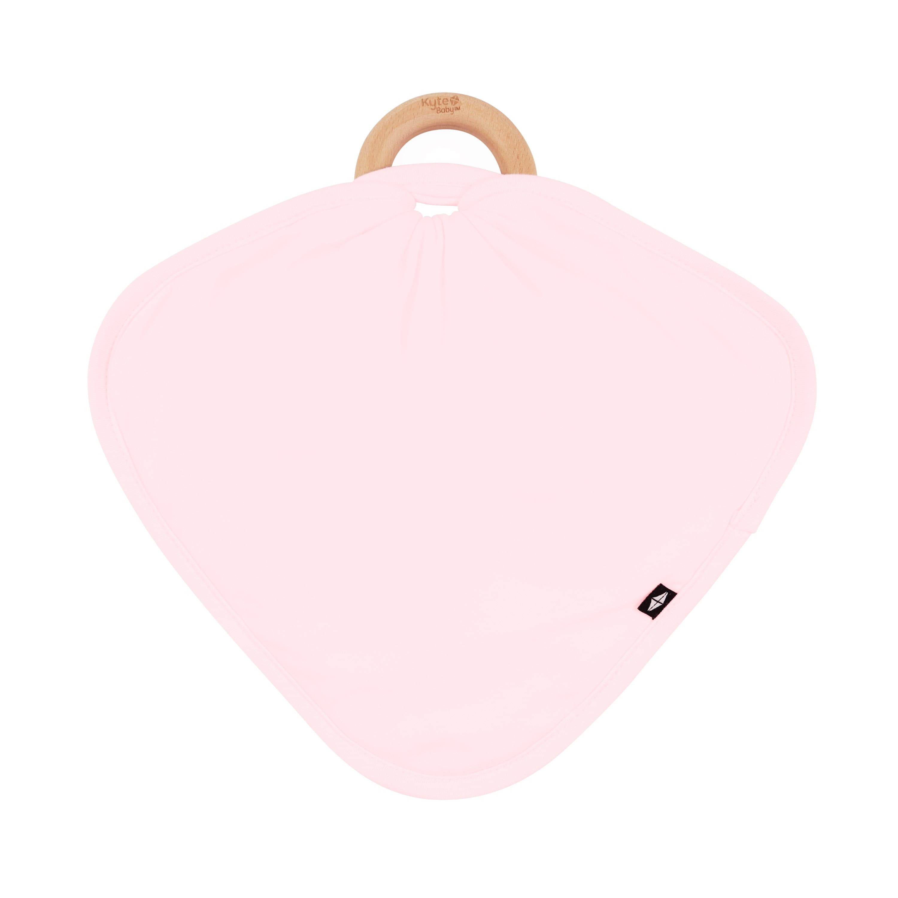 Soft Pink Sakura Lovey Baby Blanket with Removable Teething Ring - Soothing Comfort for Infants, Perfect for Naptime, Playtime & Travel
