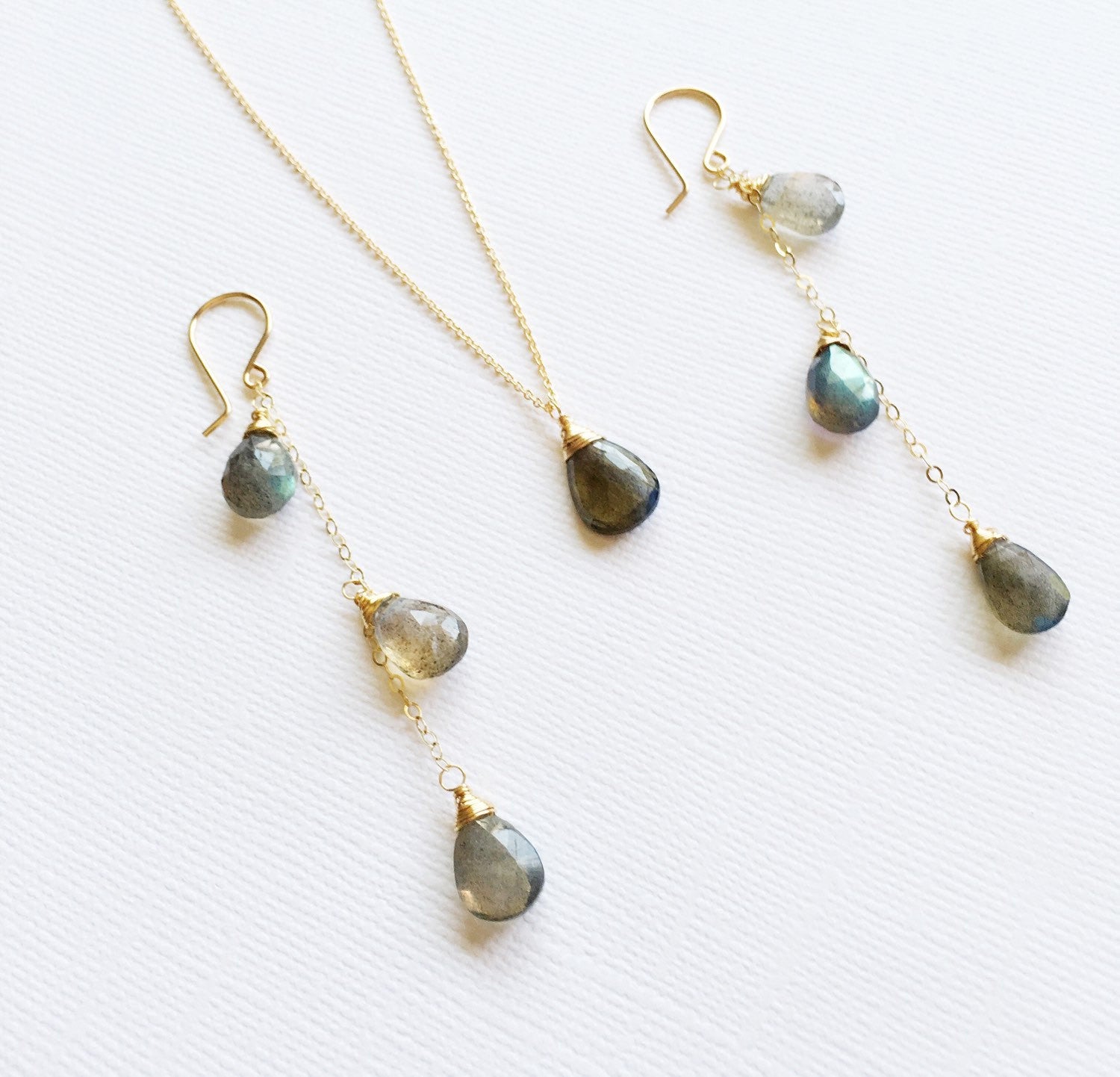 Labradorite Earrings for Women - Elegant Adele Style (E267) | Perfect for Parties, Weddings & Everyday Wear