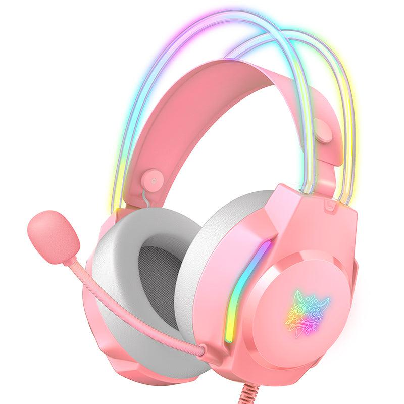 ONIKUMA X26 Gaming Headset with RGB Lights, Noise Cancelling Wired Headphones for PC, PS4, Xbox - Perfect for Competitive Gaming & Late-Night Sessions