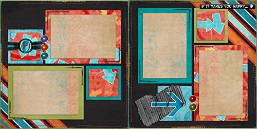 Boys Will Be Boys Scrapbook Kit - 5 Double Page Layouts for Memory Books, Baby Albums & DIY Crafts