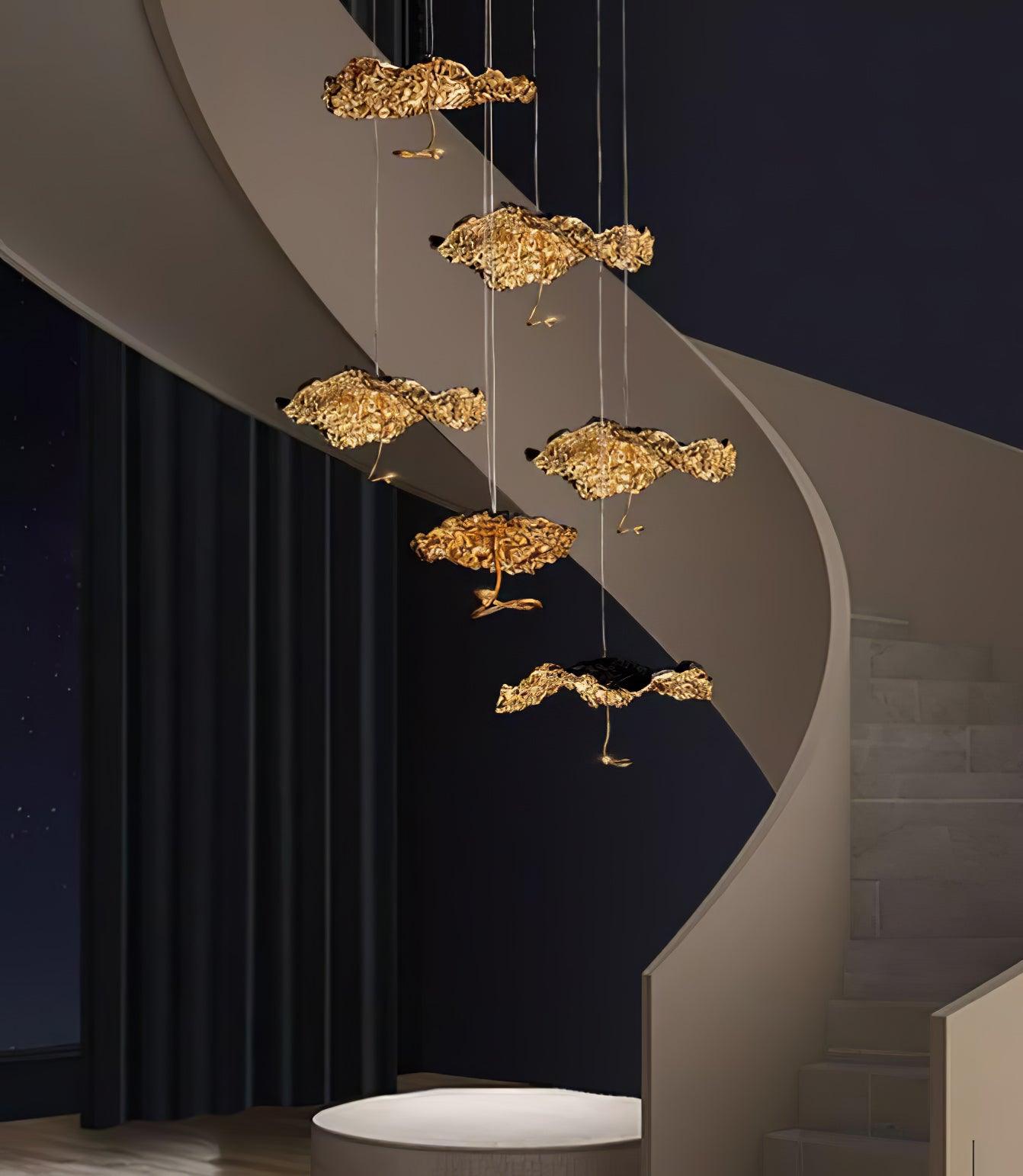 Brass Aviary Constellation Chandelier - Elegant Celestial Lighting Fixture for Dining Room, Bedroom & Living Room Decor