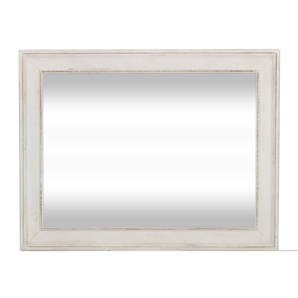 Liberty Furniture Abbey Park White Mirror - Elegant Full-Length Wall Mirror for Bedroom, Living Room & Entryway Decor