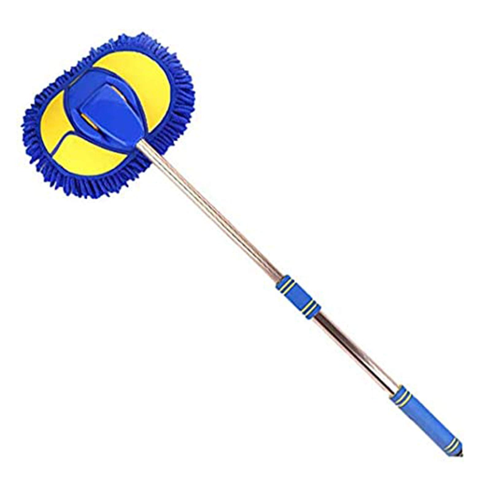 **Extendable Long Handle Car Wash Brush with Microfiber Chenille Mop Head - 2 Pack Multipurpose Car Duster for Auto Detailing, RV, Boat & Home Cleaning**